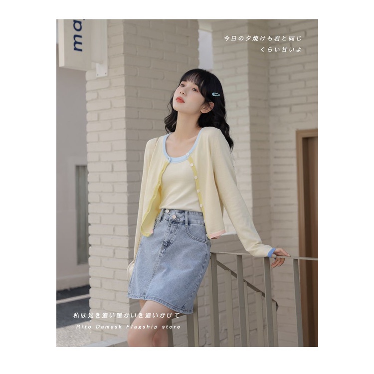 Quần Short Thể Thao Lưng Thun Cao Phối Dây Rút Phong Cách Hàn Quốc Thời Trang Mùa Hè Hàng Mới 2022 Dành Cho Bạn Nữ / Nam Chân Váy Denim Ngắn Chống Nắng Thiết Kế Xinh Xắn Cho Nữ