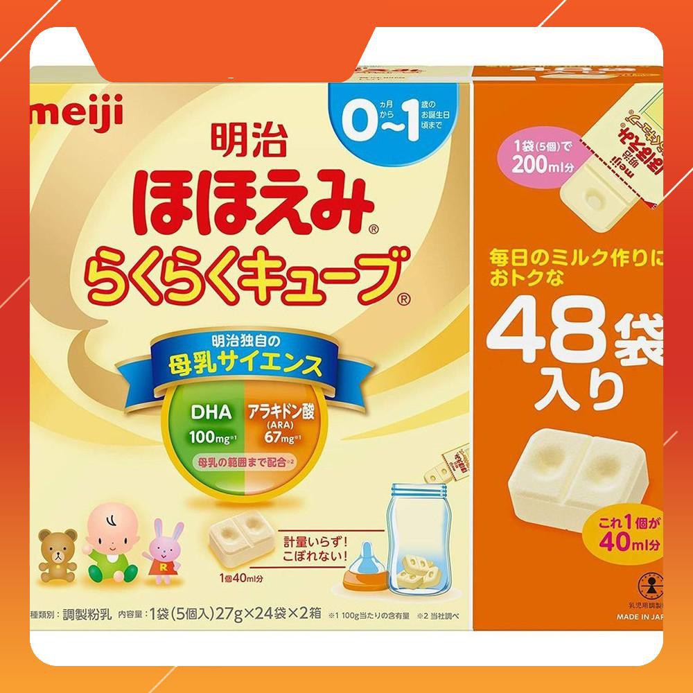 Sữa Meiji Thanh 0 Mẫu Mới 0-1 Nội Địa Nhật 27gr X 24 Thanh chuẩn hàng nhật giá tốt