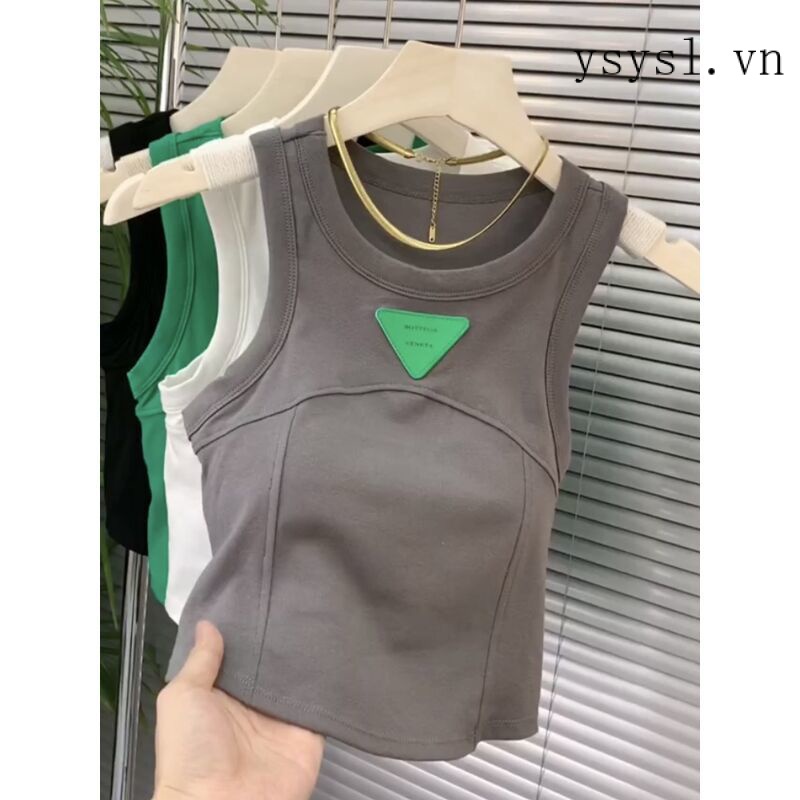 Áo Thun Không Tay Tích Hợp Đệm Ngực Phong Cách Phương Tây Thời Trang Mùa Hè Hàng Mới 2022 Dành Cho Bạn Nữ