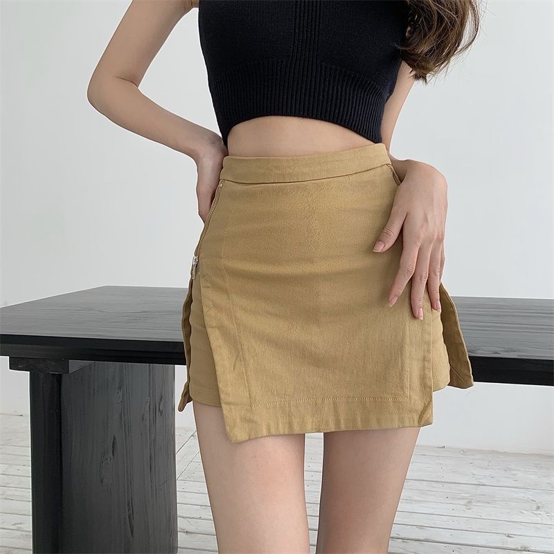 Chân Váy Ngắn Chữ a Lưng Cao Có Khóa Kéo Thời Trang Mùa Hè Hàng Mới Dành Cho Bạn Nữ