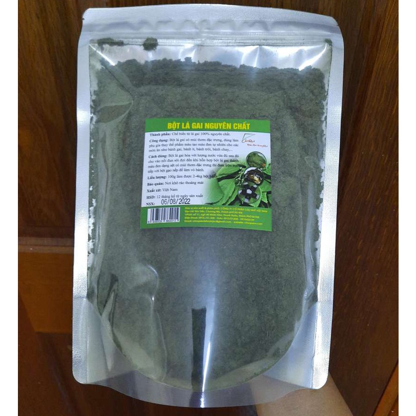 [FREESHIP 99K TOÀN QUỐC Bột lá gai nguyên chất (500g) túi zip chuyên dùng làm bánh gai bánh ít sử dụng tiện lợi an toàn