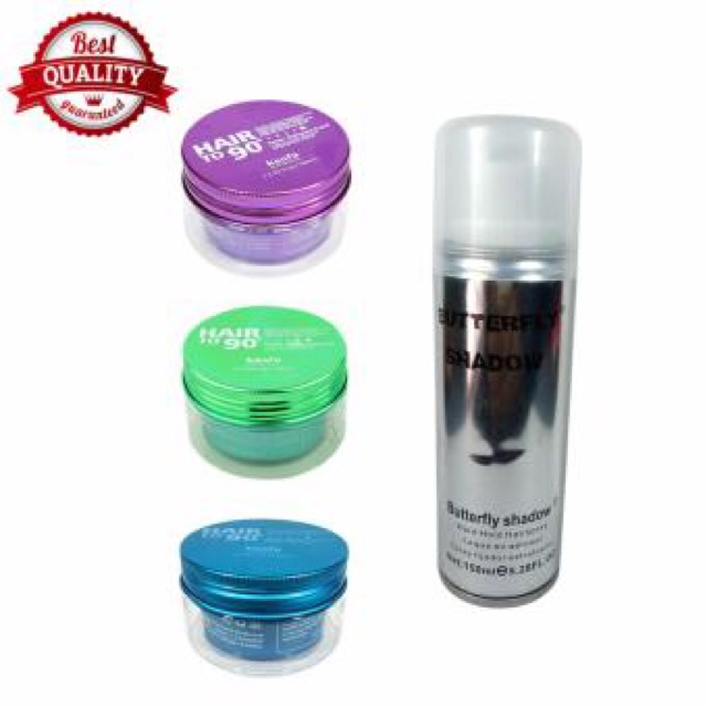 Combo gôm xịt tócBUTTERFLY SHADOW 600ml và SÁP HAIR TO 90