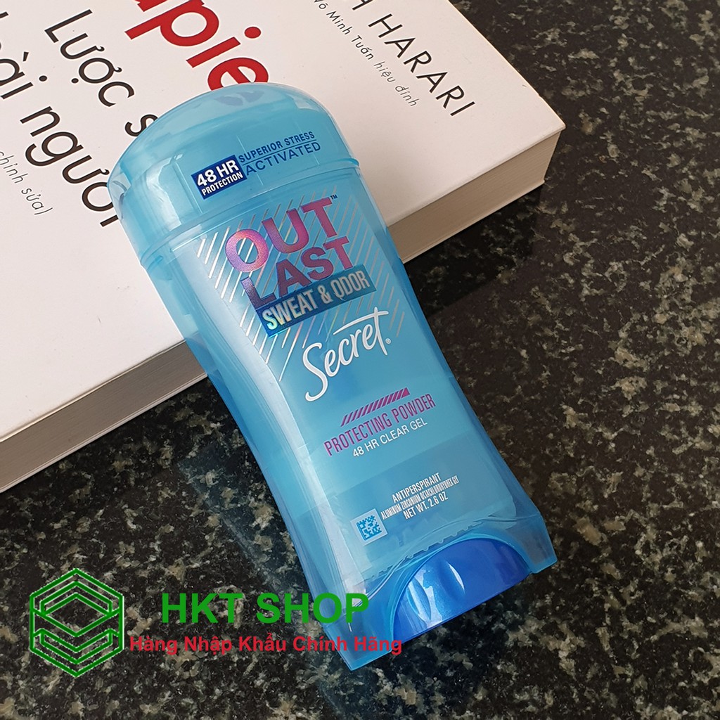 Lăn khử mùi Secret Sweat &amp; Odor Protecting Powder Clear Gel 73g - HKT Shop