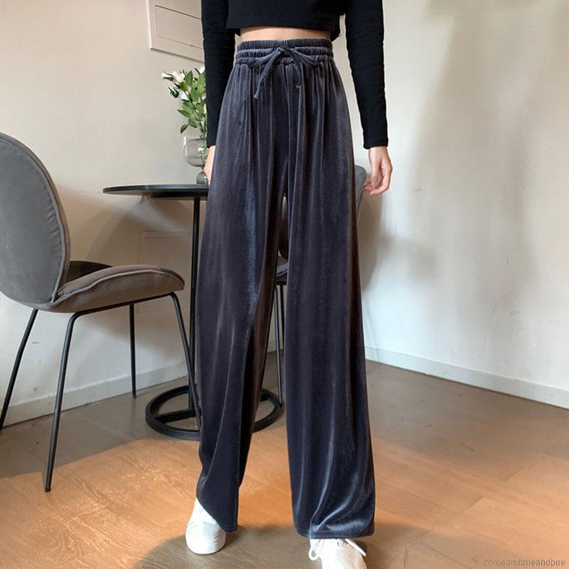 Quần Nhung Ống Rộng Phong Cách Hàn Quốc Trẻ Trung Dành Cho Nữ | BigBuy360 - bigbuy360.vn