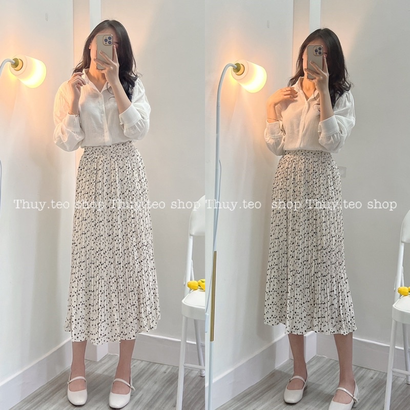 [Hàng mới] ÁO SƠ MI NỮ TRƠN DÀI TAY CHẤT VOAN NHĂN DÁNG VỪA XINH XẮN