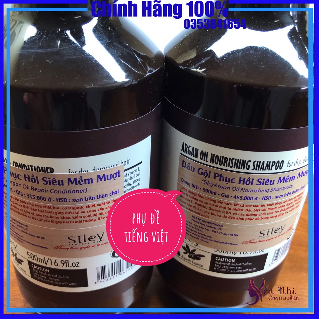 Dầu gội dưỡng tóc Siley Argan Oil dầu gội thảo dược ngăn rụng tóc 500ml, Mỹ phẩm tóc yến nhi DG22