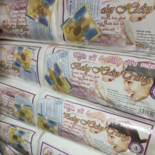 5 gói khăn vải khô đa năng 180g hàng túi zip