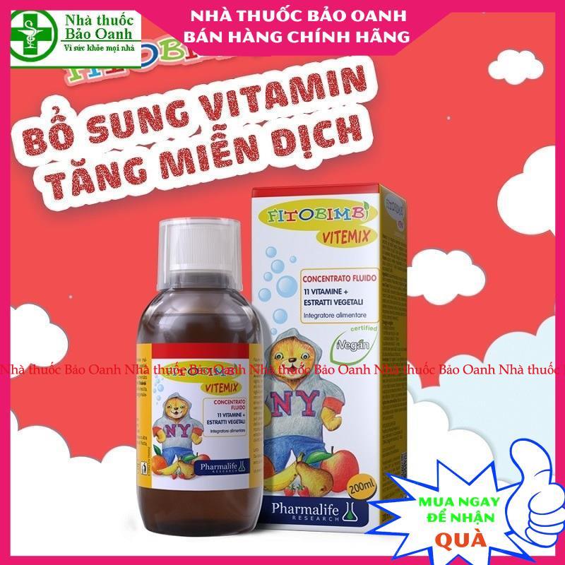 Siro Vitemix Bimbi của hãng Fitobimbi - Bổ sung Vitamin cho bé 200ml  - Nhập khẩu chính hãng từ Ý- tích điểm nhận quà