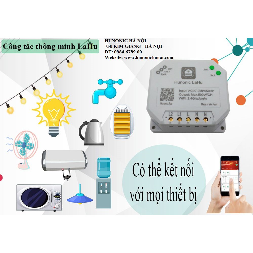 Công tắc thông minh Việt Nam 4000w điều khiển từ xa