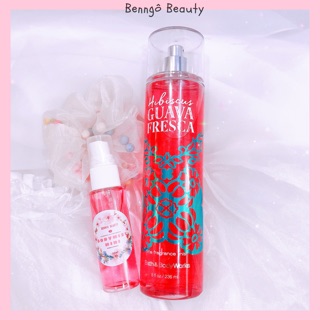 [BILL MỸ] HIBISCUS GUAVA FRESCA - BỘ XỊT THƠM DƯỠNG THỂ BATH AND BODY WORKS