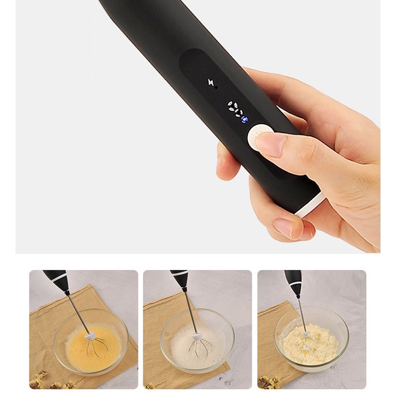 Máy tạo bọt cafe, đánh trứng  dòng cao cấp + sạc USB