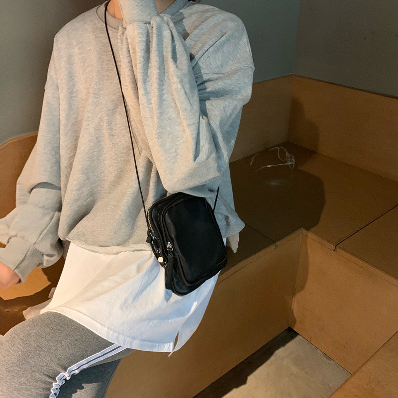 IELGY Túi Đeo Chéo IELGY Rút Dây Mini Đơn Giản Cá Tính Thời Trang Cho Nữ