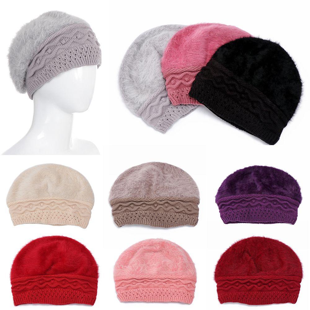 Mũ Beanie Cotton Pha Co Giãn Thời Trang Mùa Đông Ấm Áp Cho Nữ