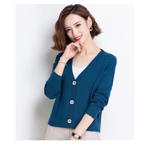 Áo khoác len cardigan nữ chất đẹp mịn