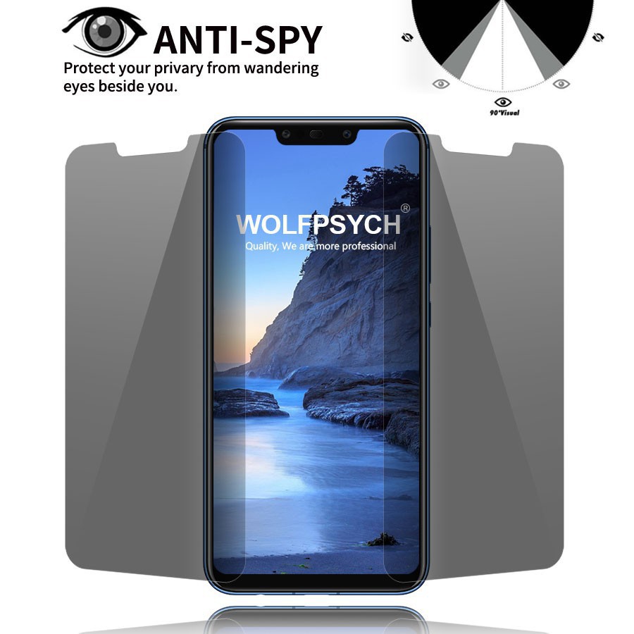 Kính Cường Lực 9H Chống Nhìn Trộm Cho HonorView 20 View 9 10 20 Lite 7A 7X 6X 8X 7S Honor 10 8 Pro