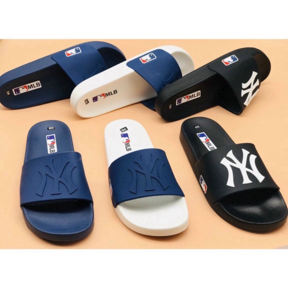 ⚡dép mlb xịn⚡ dép nam quai ngang ny mlb cao su bản đẹp đi êm NINSHOP