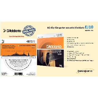 Bộ dây đàn guitar acoustic D’addario EJ10