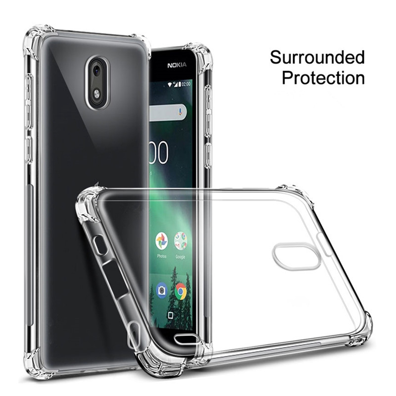 Ốp Lưng Trong Suốt Chống Sốc Cho Nokia 1 2 3 5 6 8 6.1 5.1 3.1 Plus