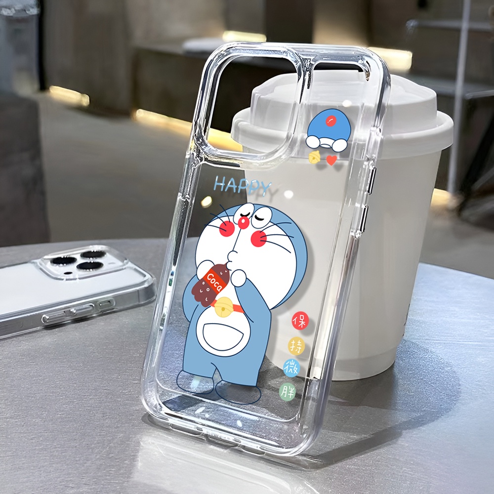 Ốp Điện Thoại Trong Suốt Hình Doraemon Cho iphone 14 Plus 11 13promax 12 7Plus X XS Max 7 8 SE 2020