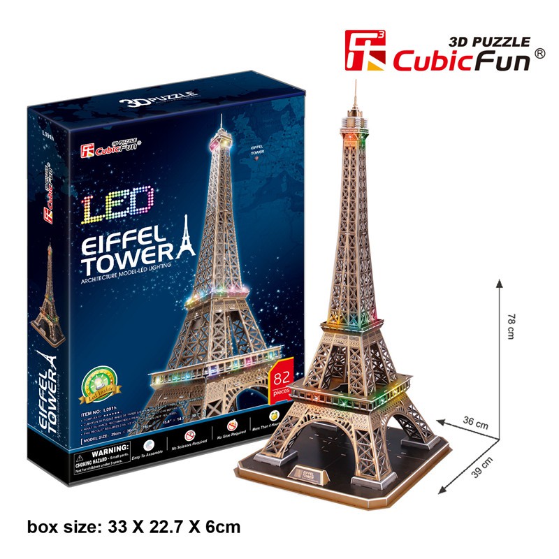 Mô hình giấy 3D CubicFun - Tháp Eiffel - Pháp