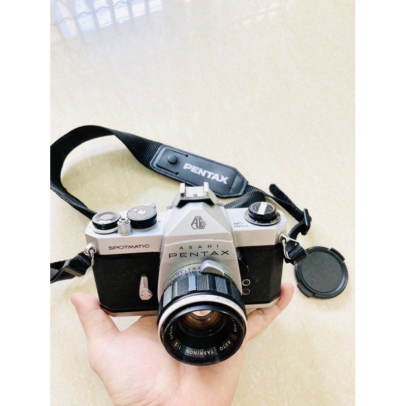 Máy ảnh film Pentax Spotmatic  + lens Yashinon 50mm f2 ngàm M42