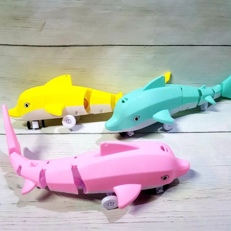 [CÓ ĐÈN NHẠC] Đồ chơi cá heo chạy pin hát baby shark dành cho bé