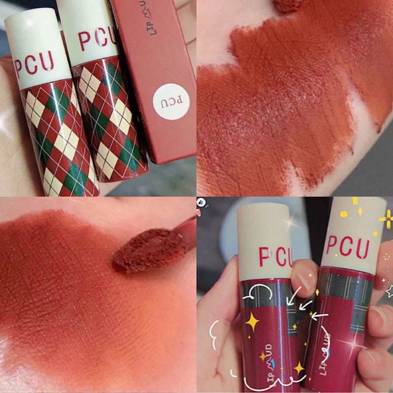 Son Bóng Lì Pcu Mịn Như Nhung Trang Điểm Trắng Và Không Phai Phong Cách retro Cho Sinh Viên Tiệc Tùng