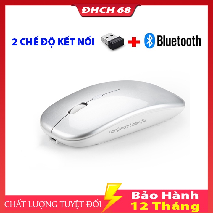 Chuột Không Dây Bluetooth Gaming  Dùng Pin Sạc, Click Không Gây Tiếng Ồn Chơi Game Cực Đã  Bảo Hành 12 Tháng