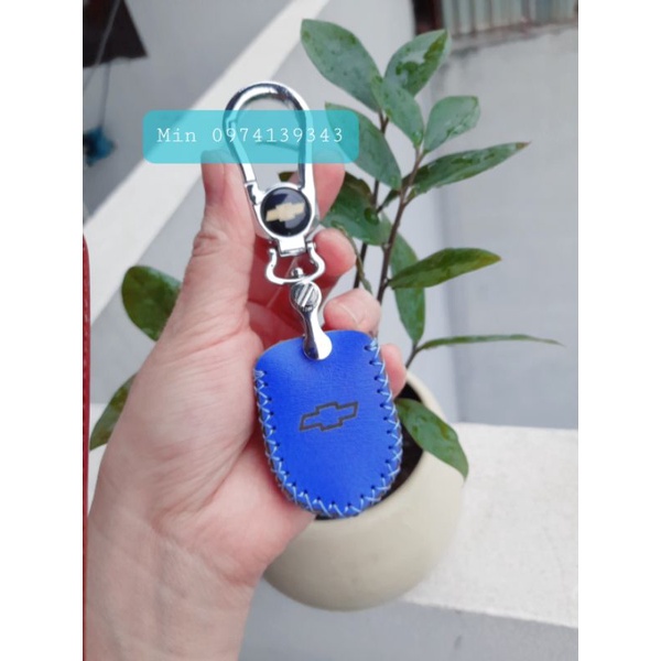 Spark Bao da chìa khóa Chevrolet spark bằng da bò thật, kèm tặng móc khóa, khắc tên free