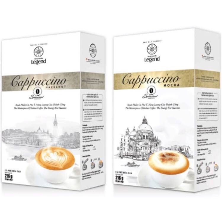 Cafe Trung Nguyên Legend Cappuccino 216g  Sản Xuất Việt Nam 24 tháng
