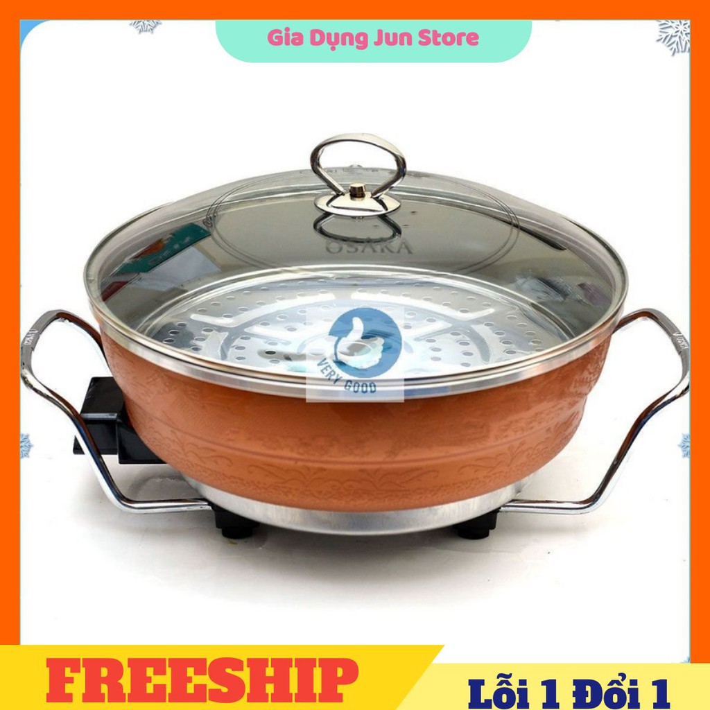 Nồi Lẩu Kiêm Chảo Điện Đa Năng OSAKA Họa Tiết Cao Cấp☘️ -Jun Store