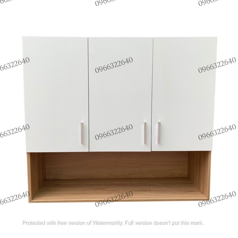 Tủ bếp treo ốp tường đa năng mini tủ gỗ 3 cánh gắn tường chắc chắn bền đẹp dễ lắp thương hiệu NADECOR
