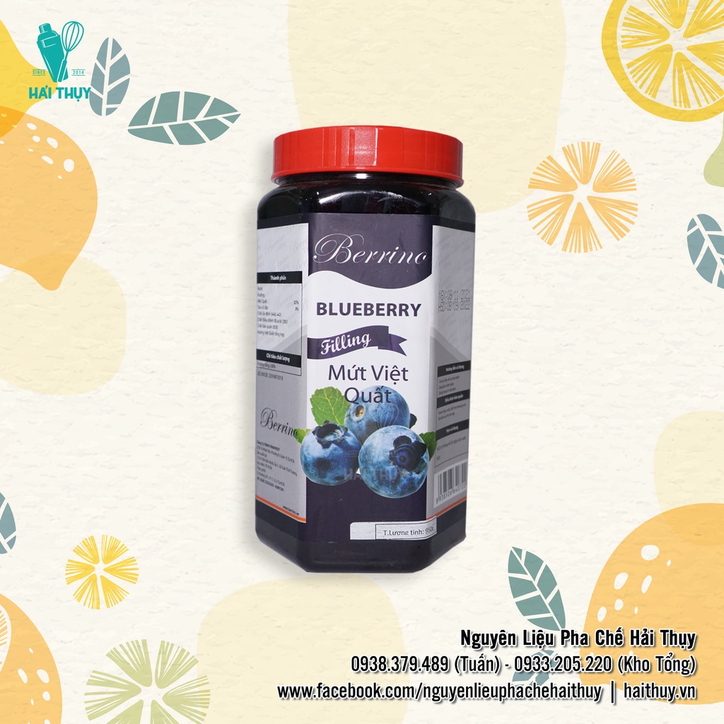 Mứt Filling Berrino đủ loại hộp 950g