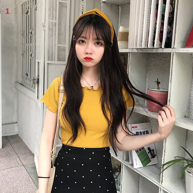 áo ngắn tay nhiều màu ulzzang order áo cộc ngắn bó dáng hàn quốc CÓ ẢNH THẬT