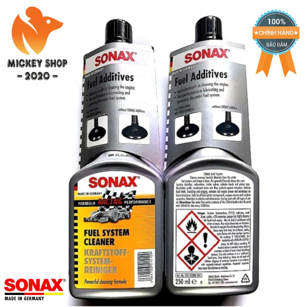 [ CAO CẤP ] Phụ Gia Làm Sạch Hệ Thống Xăng SONAX Fuel System Cleaner 515100 250ml