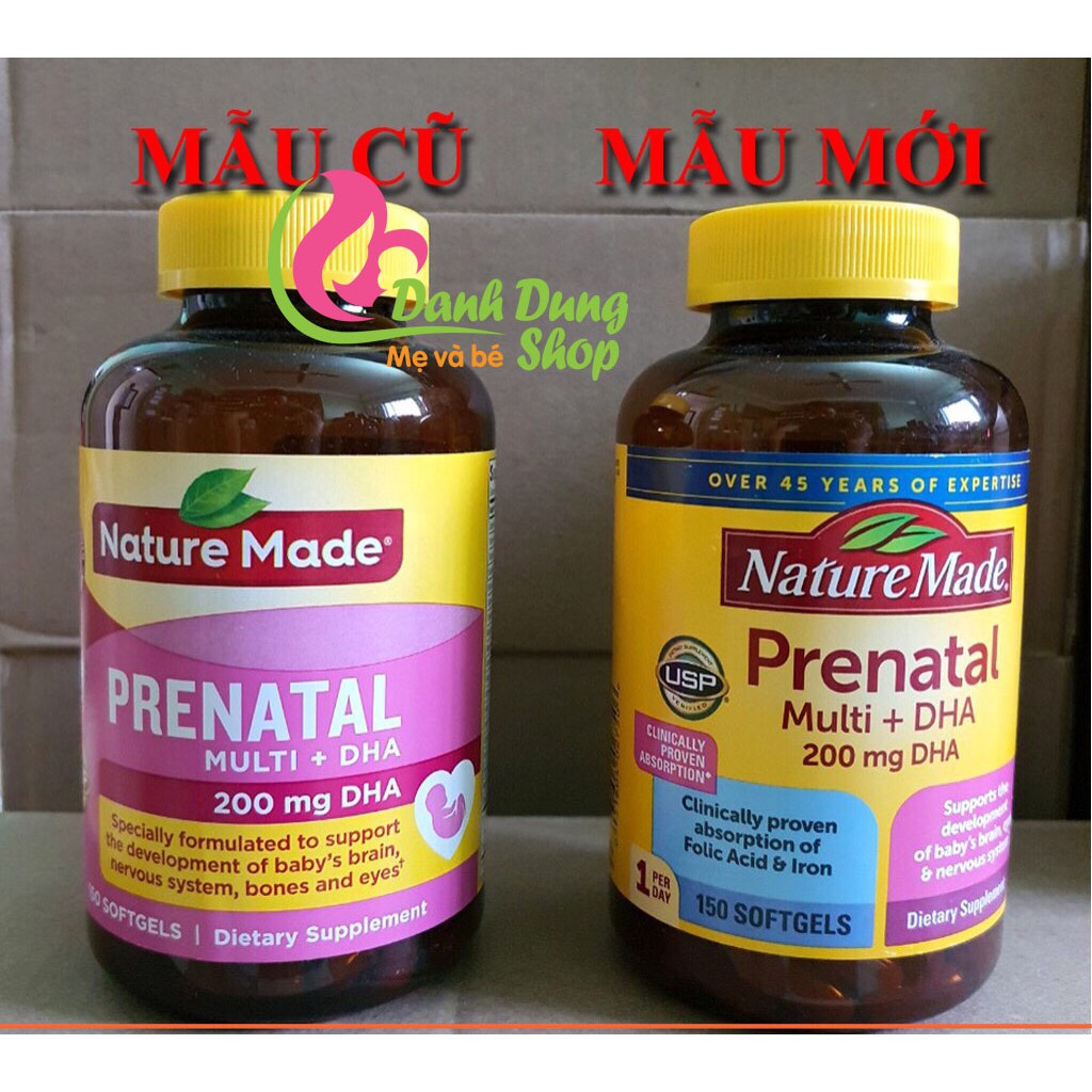 Vitamin tổng hợp cho bà bầu Prenatal Multi + DHA 150 viên mẫu mới nhất .