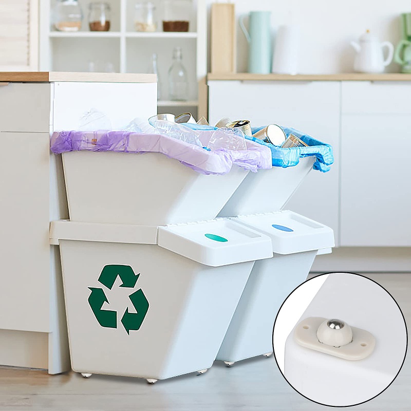 Bộ 4 Bánh Xe Xoay Tự Dính Chuyên Dụng Cho Thùng Rác