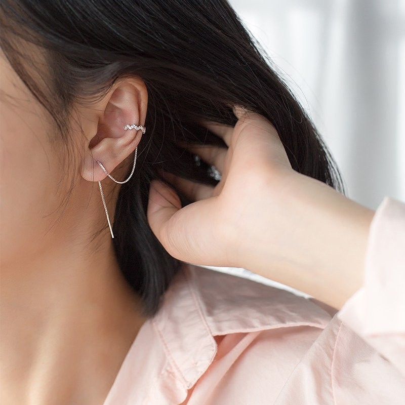 Khuyên Tai Dạng Kẹp Phong Cách Hàn Quốc Độc Đáo Cho Nam Nữ