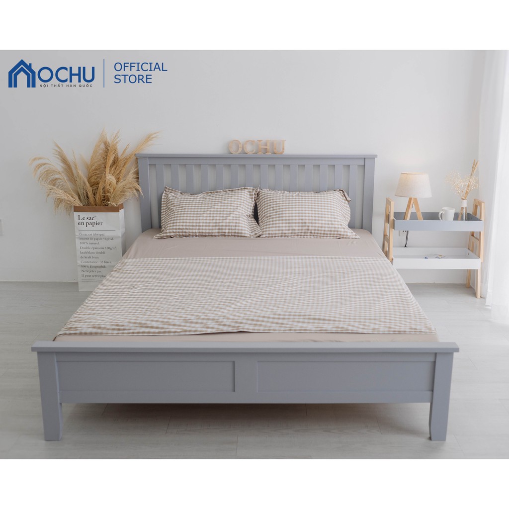 [Mã LIFENOITHAT62 giảm 8% tối đa 100k đơn 300k] Giường Ngủ Gỗ Thông OCHU - Bernie Bed - Grey