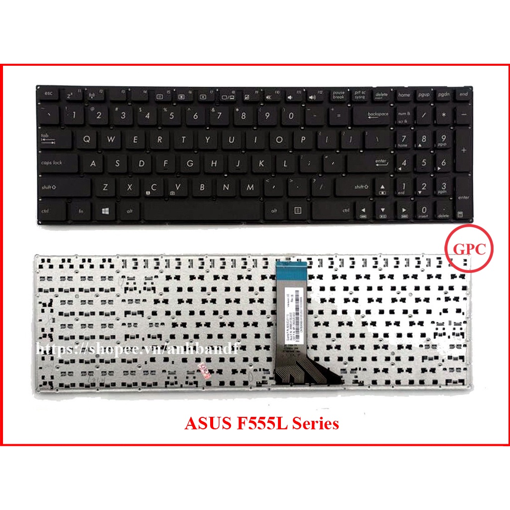 Bàn phím laptop asus f555L