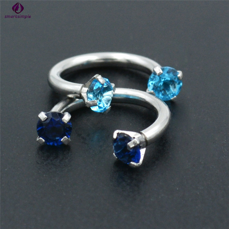 Khuyên Mũi Đính Đá Zircon Tròn 3mm Thời Trang Cho Nữ