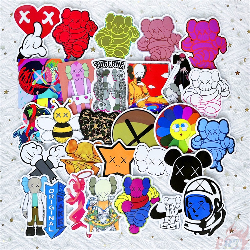 ❉ Hình Dán Kaws Series 02 ❉ Bộ 50 Sticker Chống Thấm Nước Họa Tiết Doodle Hợp Thời Trang