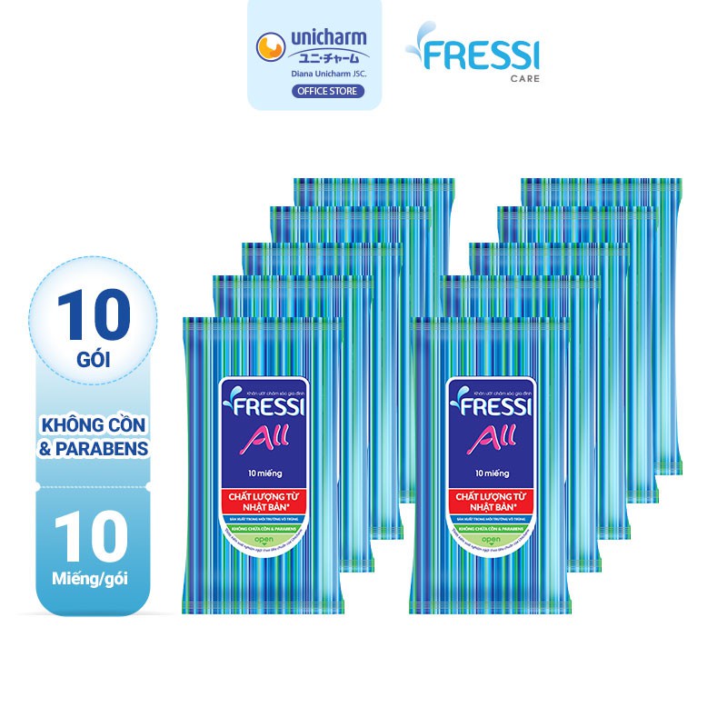 Combo 10 Gói Khăn Ướt Fressi Care All