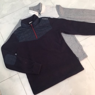 Áo Ấm W.Angle Dây Kéo Ngực Cổ Trụ Dây Kéo Dài Tay Nỉ Bông