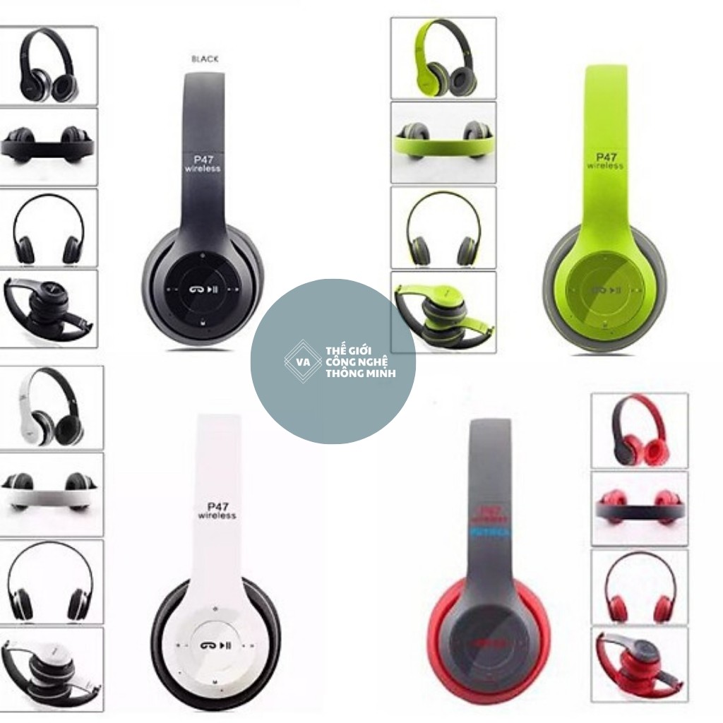 [Tai nghe không dây] Tai nghe bluetooth chụp tai P47 có khe cắm thẻ nhớ - Âm Thanh Đỉnh Cao | BigBuy360 - bigbuy360.vn