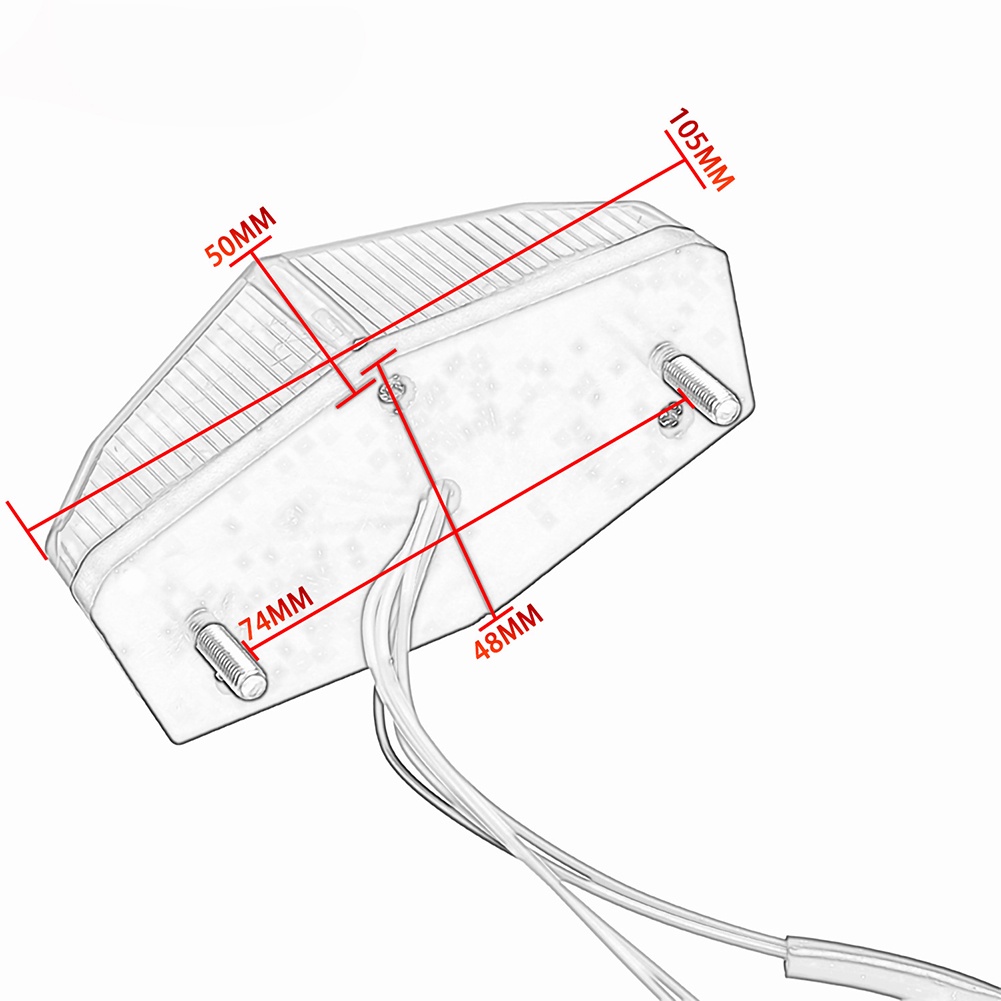 MG Xe máy phổ thông 11 Đèn báo phanh LED Đèn báo tín hiệu Đèn báo hiệu Xe máy Đèn báo rẽ Đèn hậu Moto