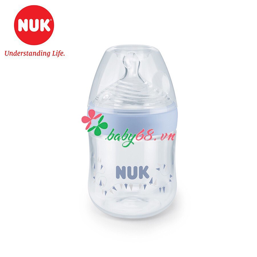 Bình sữa Nuk nhựa PP Nature Sense 150ml núm ti silicone - Made in Germany