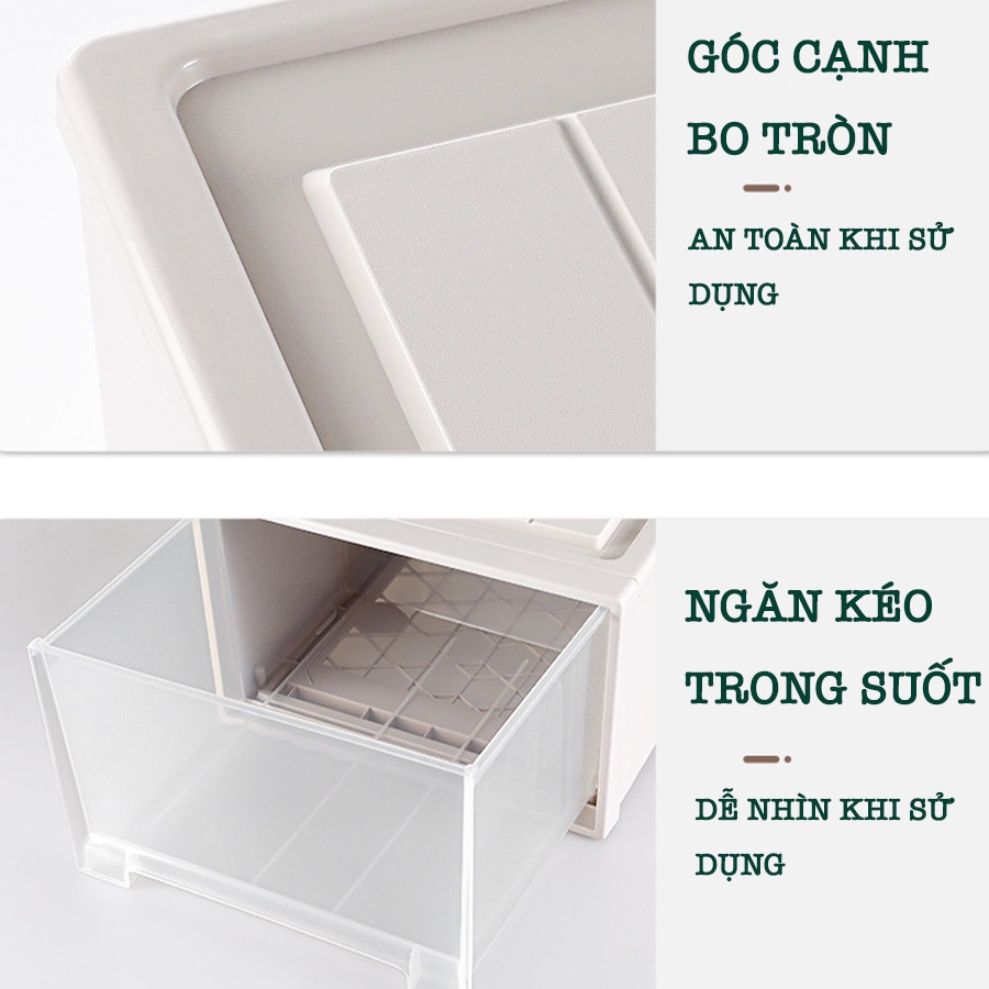 Hộp Đựng Quần Áo Dạng Ngăn Kéo Trong Suốt, Hộp Đựng Đồ Có Thể Xếp Nhiều Tầng Q006