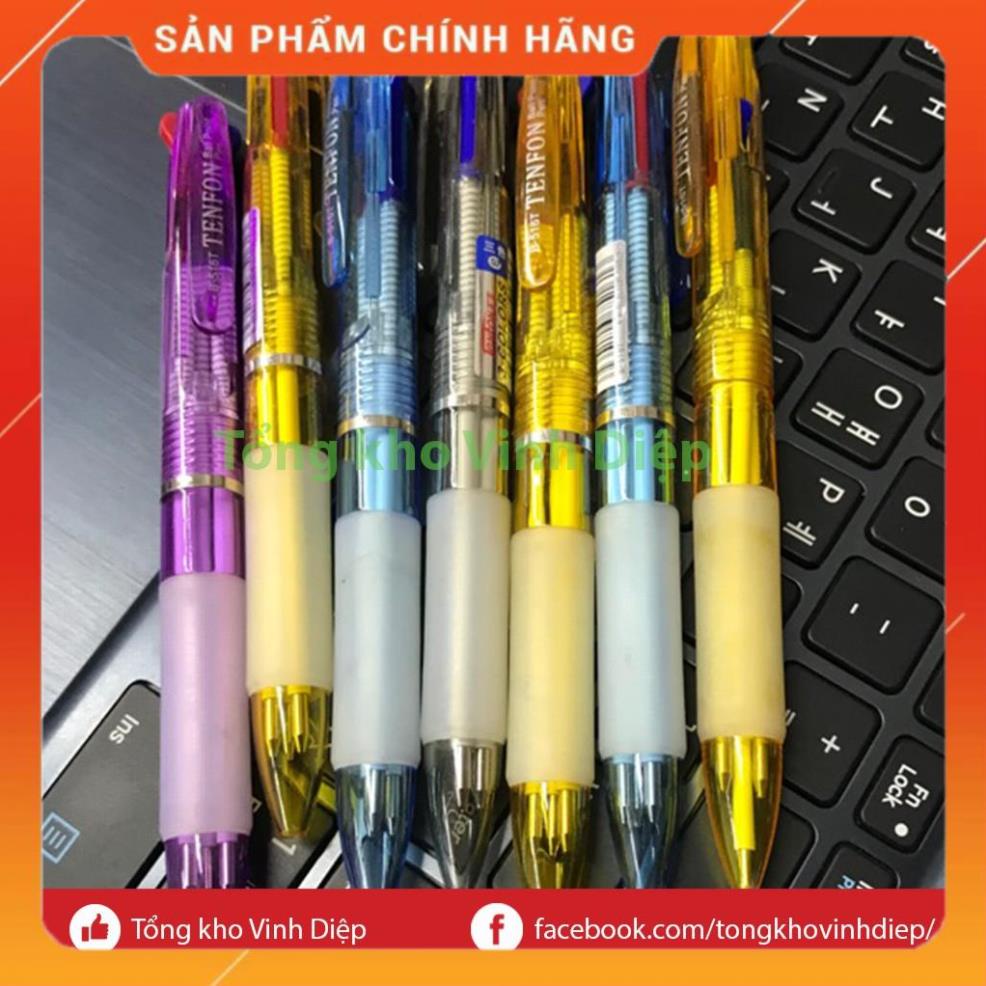 Combo 1 hộp 48 chiếc bút bi 3 ngòi 3 màu mực xanh đỏ đen - Hàng loại 1