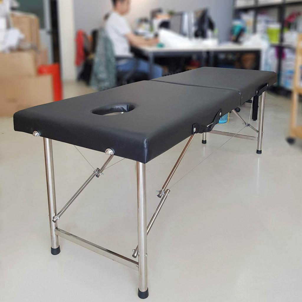 Giường Vali gấp gọn chắc chắn, Giường Vali chân inox dùng nối mi, phun xăm, massage